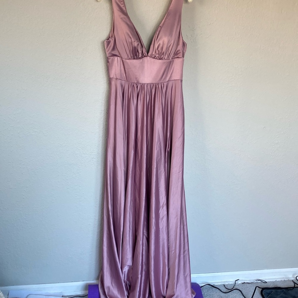 Fiesta Fashion Dress Floor Lenght Lilac Gown Party Graduation Wedding Strapless